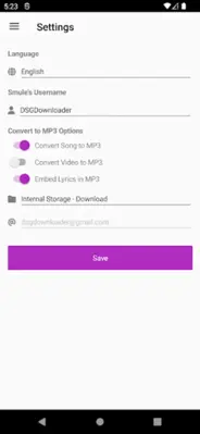 DSG Downloader for Smule android App screenshot 5